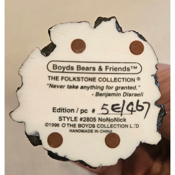 Santa "The Folkstone Collection"1998 5E/467 Style 2805 NONONICK Boyds Bears - Picture 4 of 7